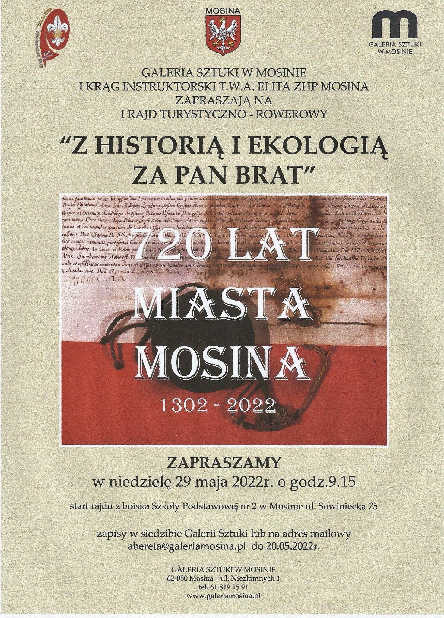 I rajd Turystyczno-Rowerowy z okazji 720 rocznicy miasta Mosiny