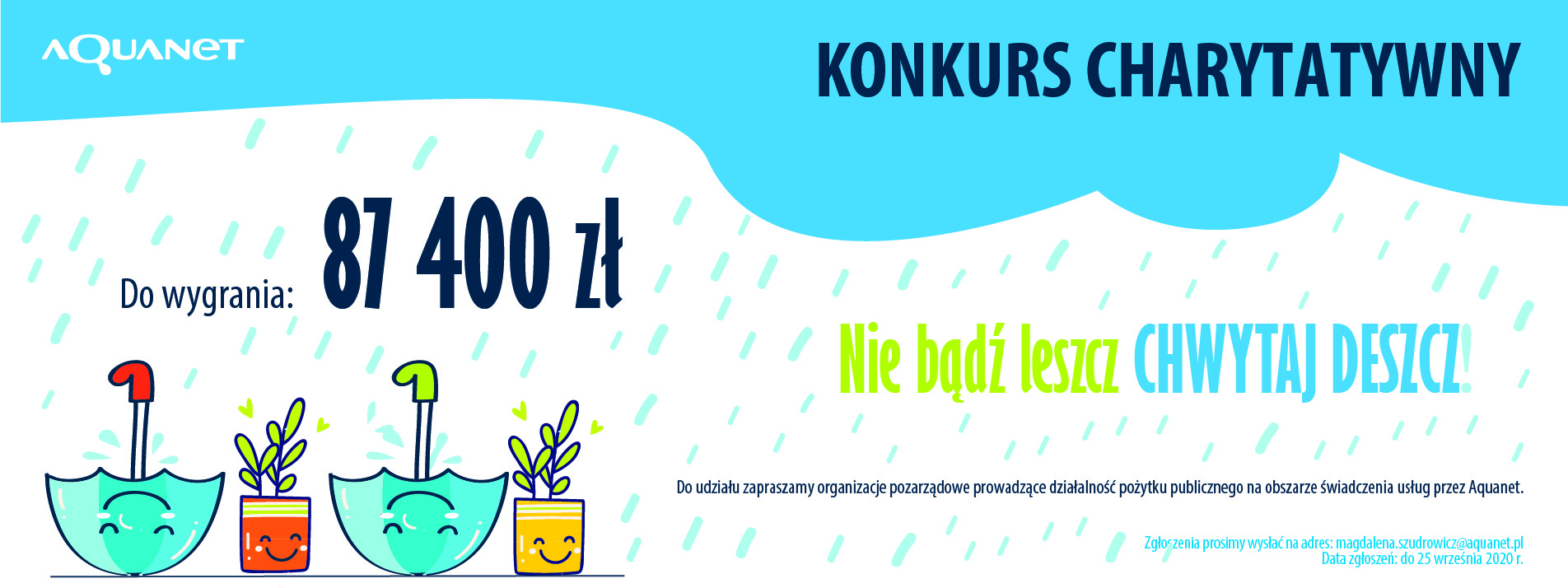 I miejsce w konkursie Aquanet – „Nie bądź leszcz- chwytaj deszcz”