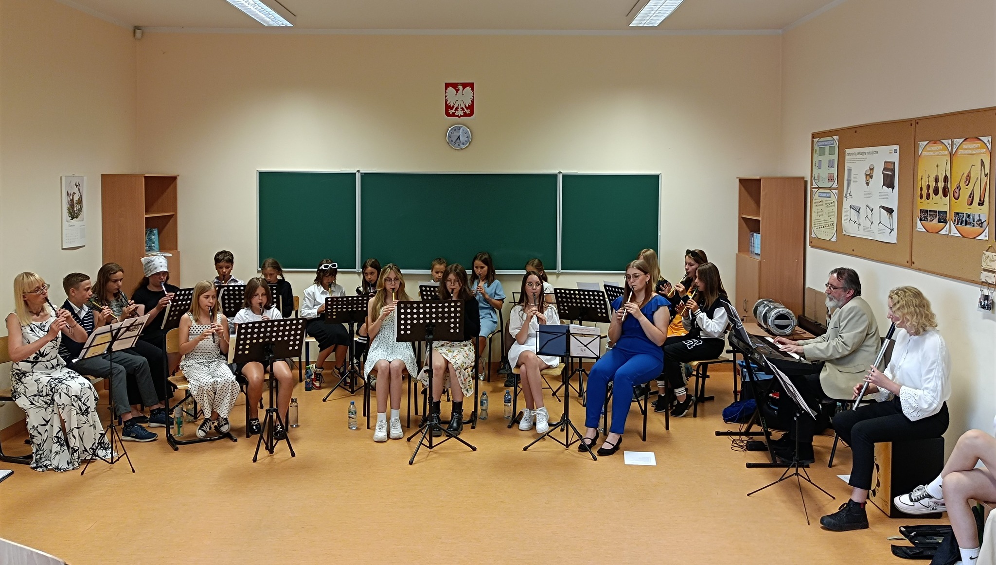 Koncert naszych uczniów z muzykami Swarzędzkiej Orkiestry Flażoletowej.
