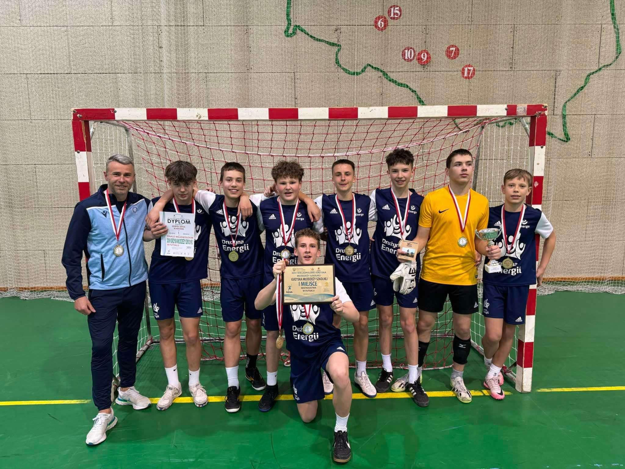 Zespół Szkół w Krośnie mistrzem Wielkopolski w Futsalu 🥇⚽️🏆🔝🔝🔝